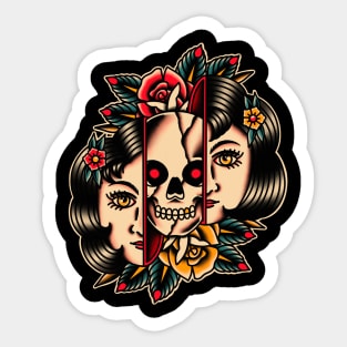 Women skull Sticker